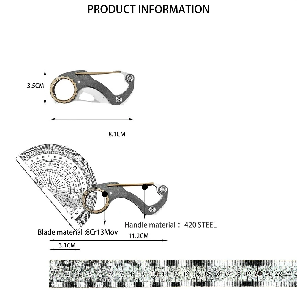 2025 الأكثر مبيعا جيب سكين للفرد 8Cr13Mov بليد 420 الصلب مقبض الدفاع عن النفس بقاء أداة تخييم متعددة المحمولة سكين #6
