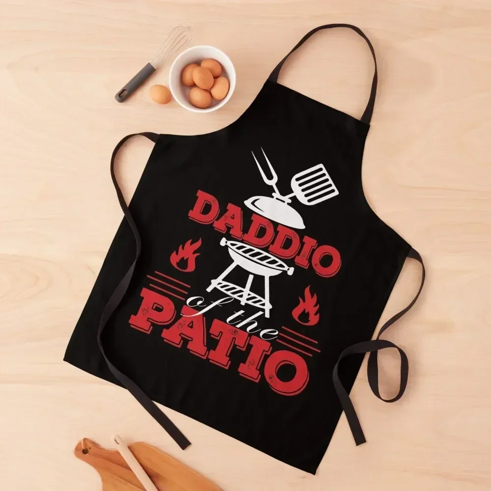 

Daddio Of The Patio, BBQ grill party, funny father's day gifts, funny camping, Apron Kitchen Things For Home Teacher Apron