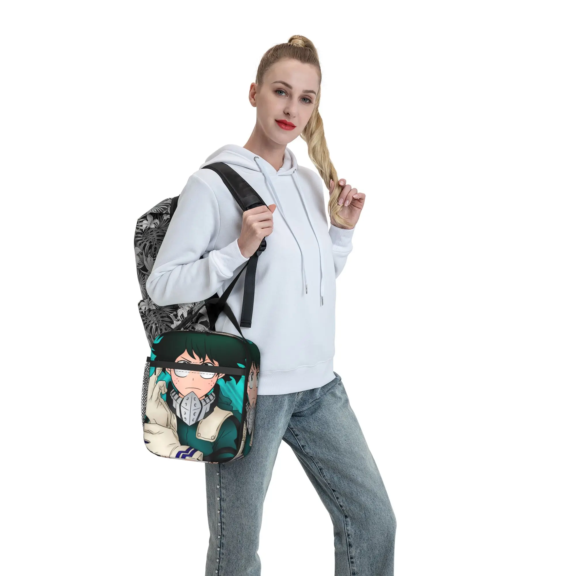 Deku My Hero Academia Anime Thermal Insulated Lunch Bags  Portable Food Container Bags Thermal Cooler Lunch Boxes view 5