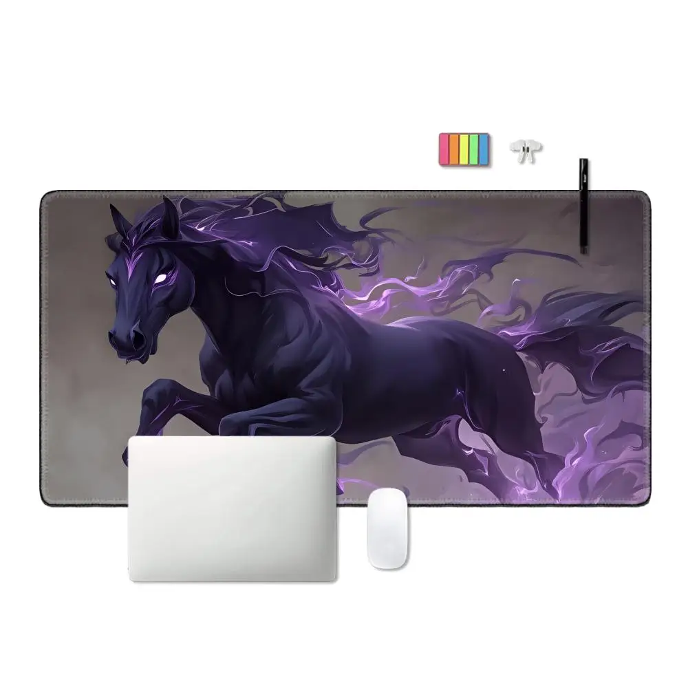 HYBXAXC Angry Fantasy Warhorse large Mouse Pad Gaming mats Non-Slip Desk Mat mouse carpet