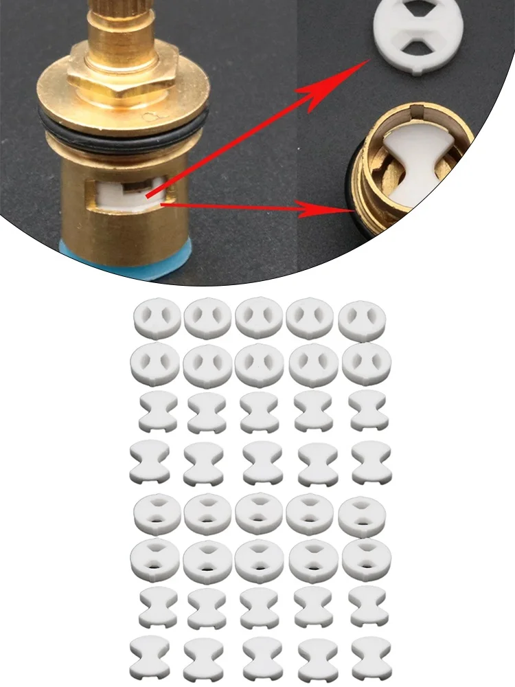 10X Brass Earthenware Valve Core Earthenware Threaded Piece Faucet Accessories Ceramic Threaded Pieces Home Improvement