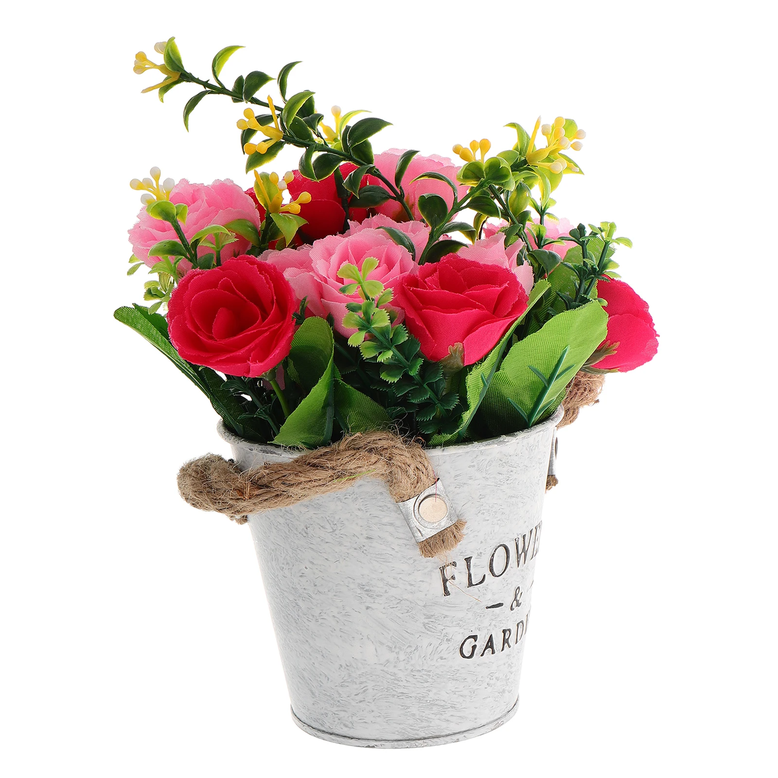 

Artificial Flower Small Potted Plant Realistic Silk Plants for Outdoors Decoration Longlasting Farmhouse Flowers