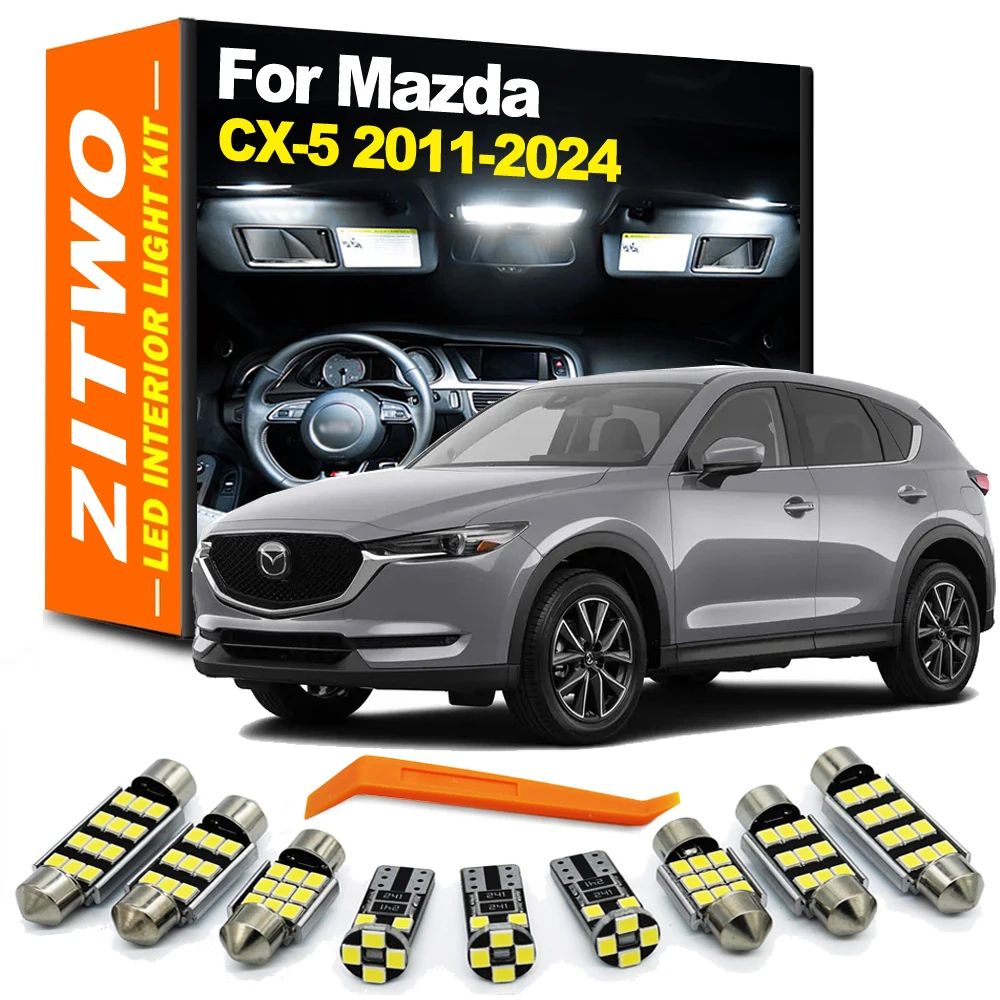 11-teiliges Canbus LED-Innenbeleuchtungs-Set mit Kennzeichenbeleuchtung für Mazda CX-5 CX5 2011 2012 2013 2014 2015 - 2020 2021 2022 2023 2024