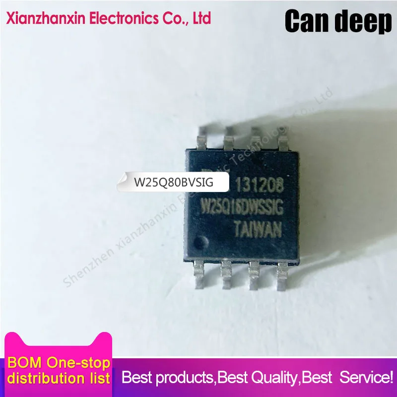 10pcs/lot W25Q80 W25Q80BVSIG W25X80 SPI FLASH 8MBit 1MBFlash memory