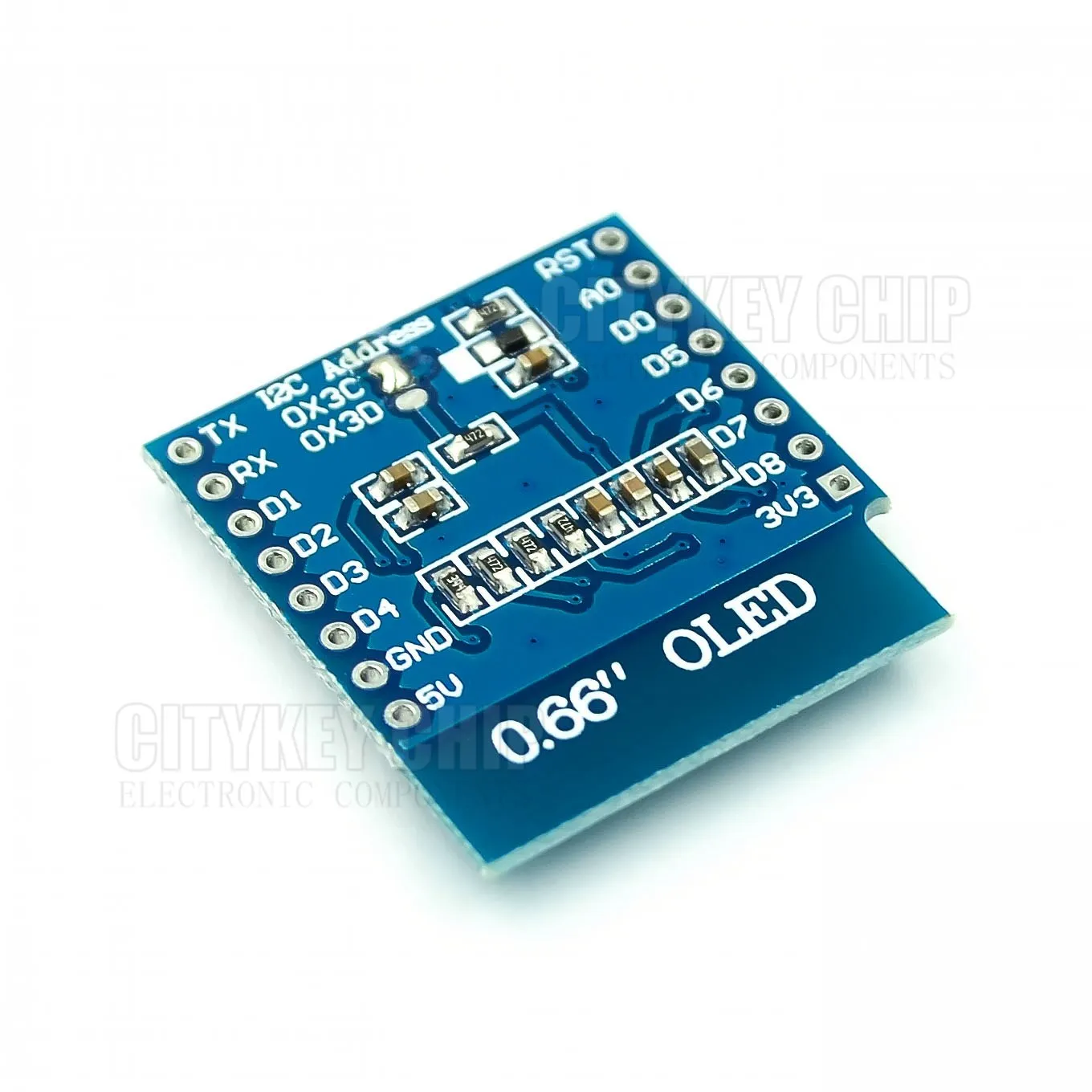 Módulo de exibição OLED de 0,66 polegadas para WEMOS D1 MINI ESP32 Módulo Arduino AVR STM32 64x48 Tela LCD de 0,66 "IIC I2C OLED