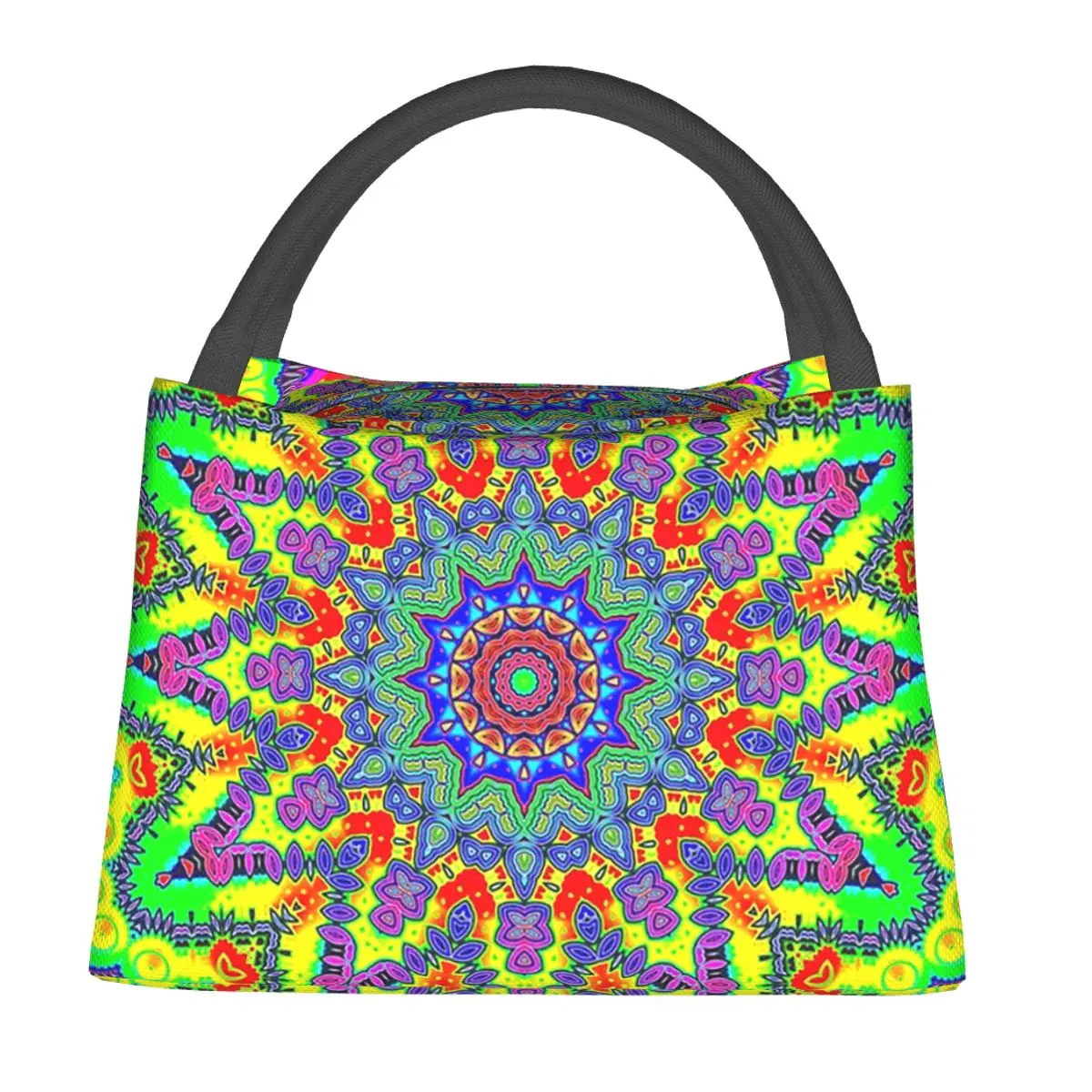 

Психоделическая термосумка для обедов в стиле LSD Art для женщин и детей, портативная термосумка для еды, термосумка-тоут