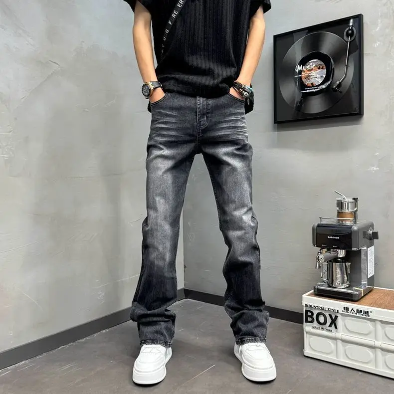 

New 2026 American Jeans Trend Autumn Loose Straight Pants Wide Leg Pants Fashion Men's Luxury Man Clothing Workwear Harlan Pants