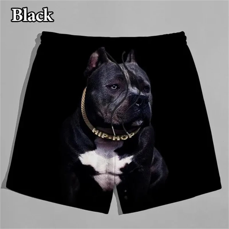 Hond 3d Print Cool Strand Shorts Broek Pet American Bully Heren Dames Street Shorts Zomer Digitaal Hombre Ropa Zwembroek