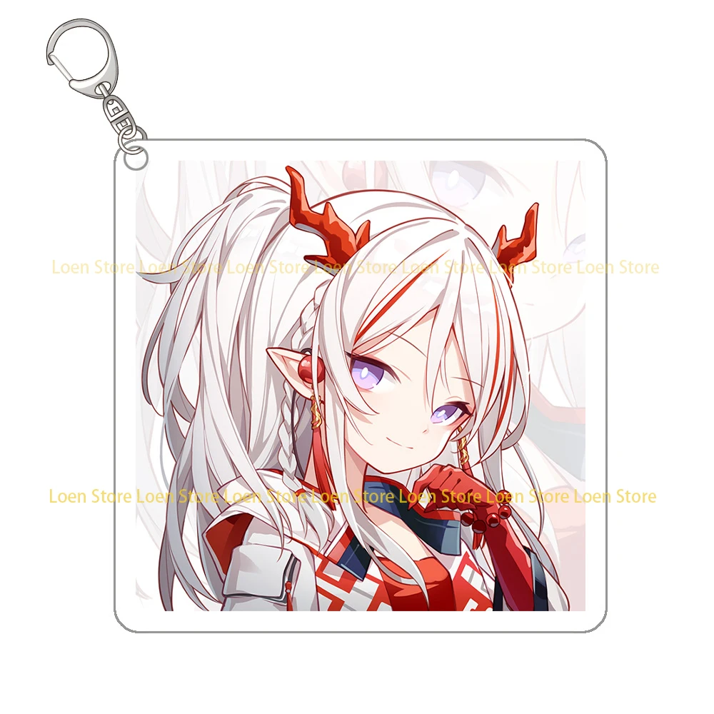 Loen Store Arknights game character Cute avatar keychain keyring Double HD pattern Boys and girls Holiday Gift cartoon