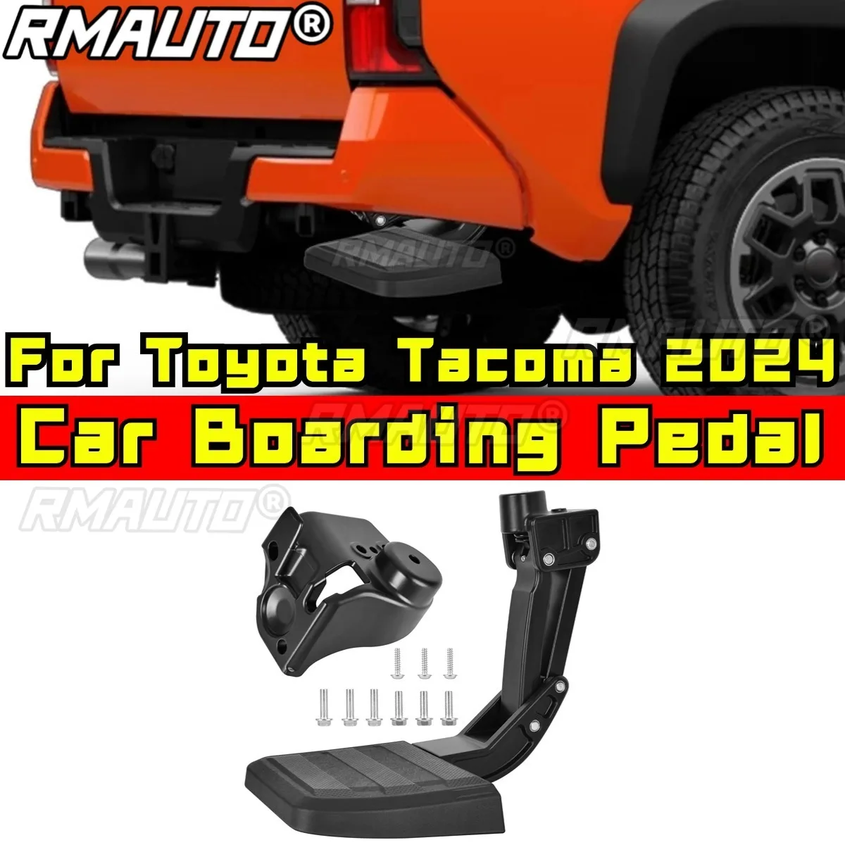 

The Retractable Tailgate Boarding Pedal For Toyota Tacoma 2024 Exterior Part Rear Box Aluminum Pedal Modification Part