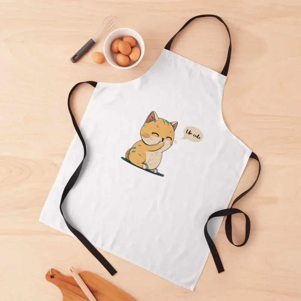 

Ur Cute Cat Apron Restaurant Kitchen Equipment man chef uniform Waterproof women Kitchen New 2022 Year Apron