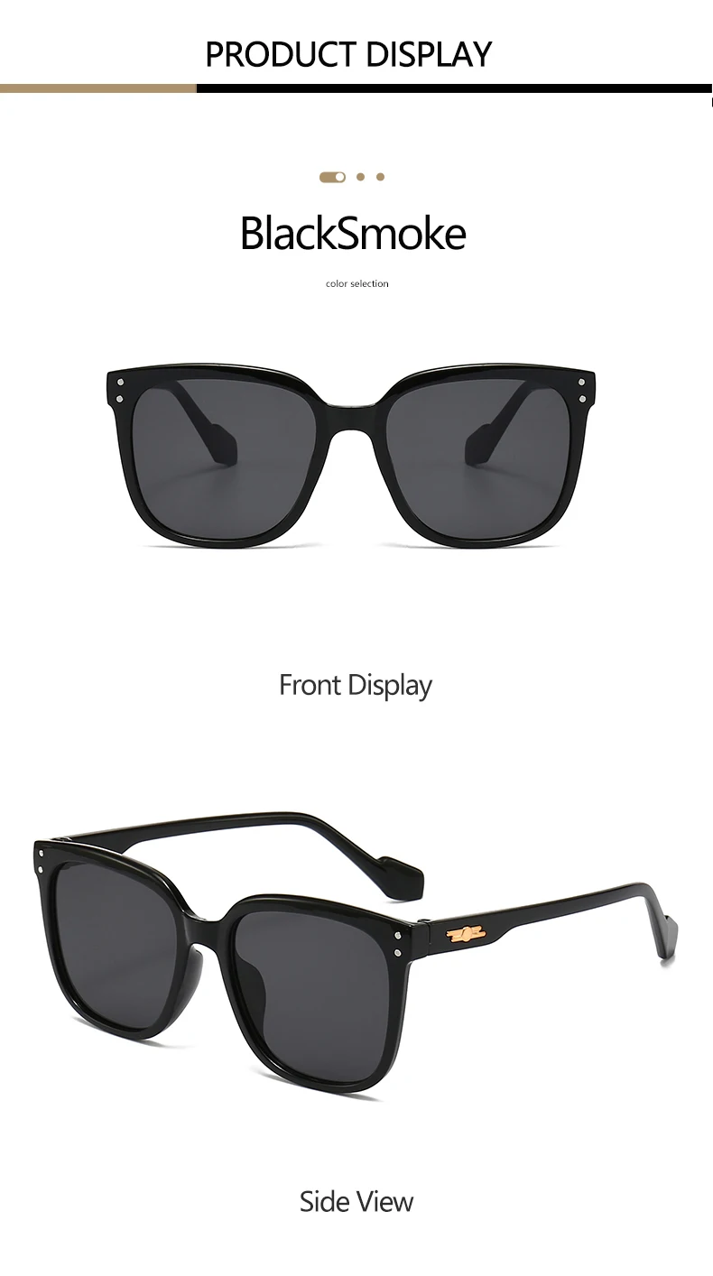 Übergroße Sonnenbrille im koreanischen Ins-Stil für Damen, UV400-Schutz, Gesichtsverschlankung, vielseitig einsetzbar und Sonnenschutz 5343 – Detail 7