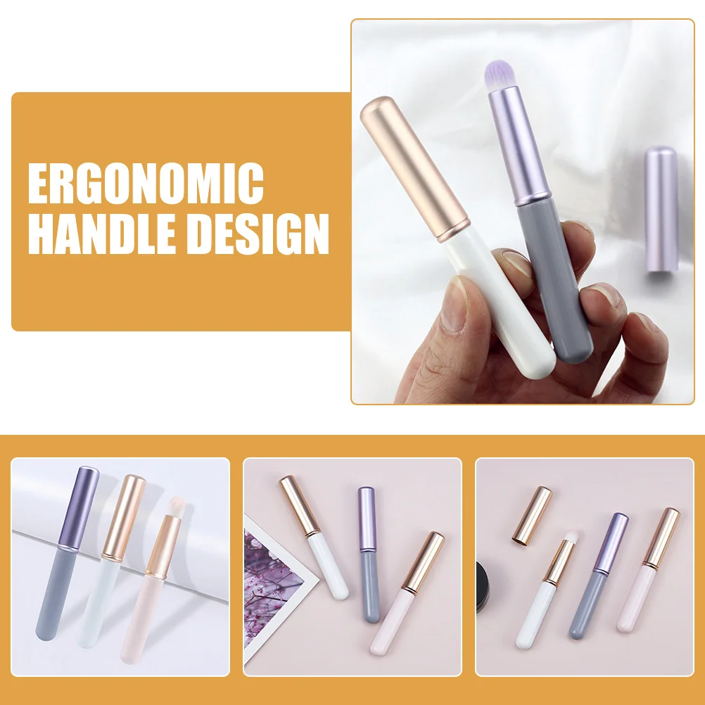 3pcs Lip Brush Set Soft Precision Lipstick Applicator For Cream Makeup Women Beauty Tools Contour Highlighter Blush Face Brush