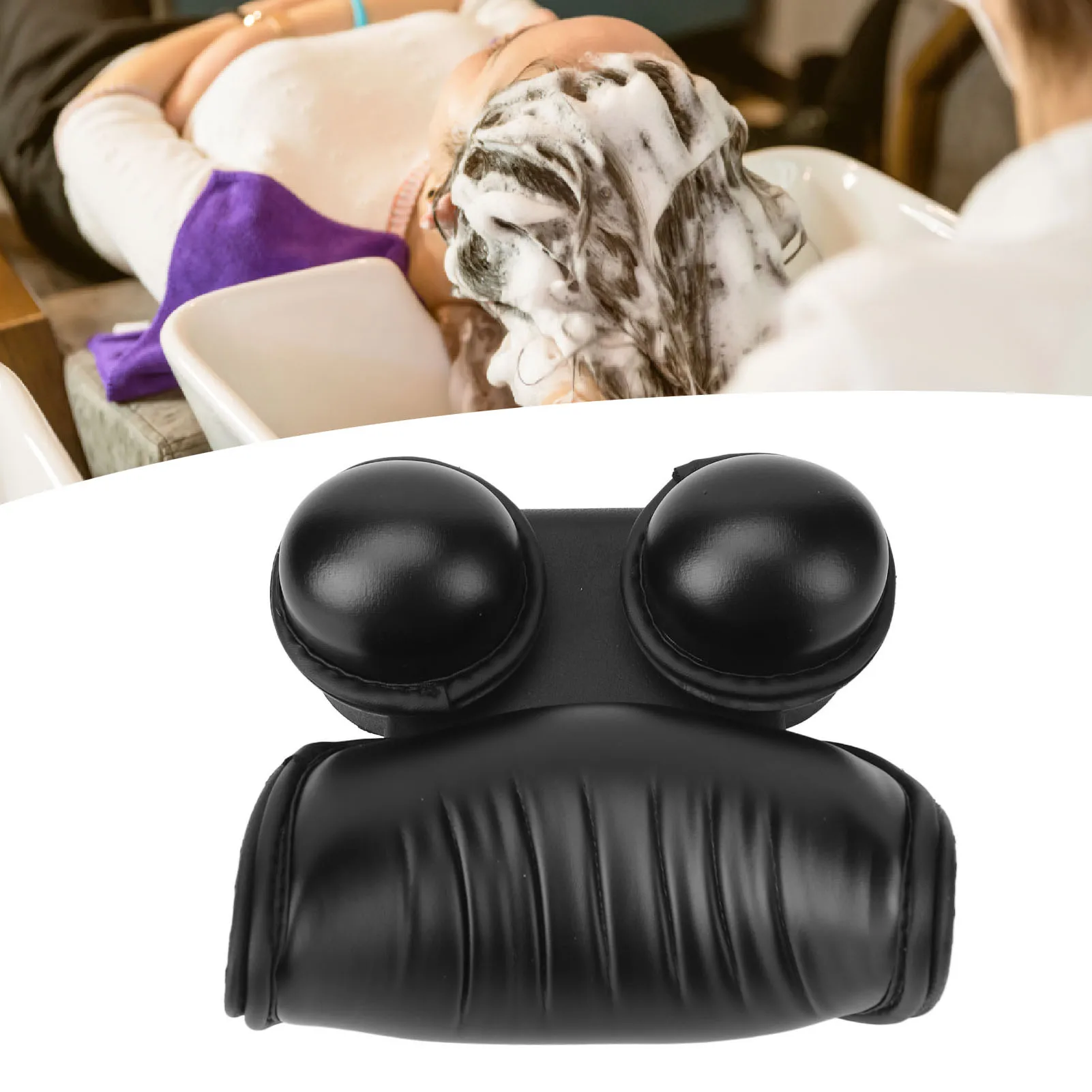 Oreiller ergonomique doux et étanche en forme de U pour salon de beauté, bol de shampoing, assistant de spa pour cheveux