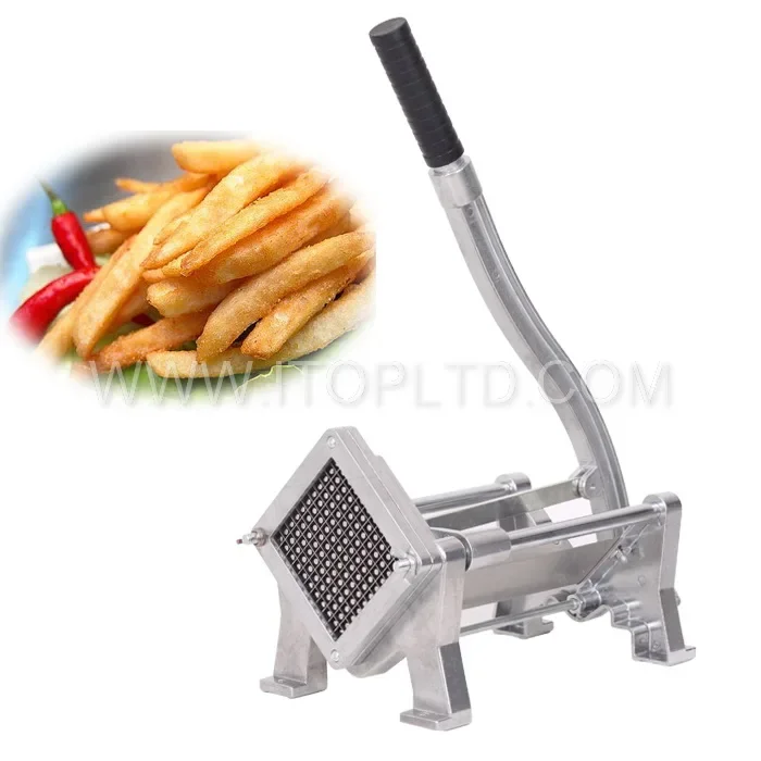 French Fry Cutter Manual Potato Chips Cutter Blade Stainless Steel Spiral Potato Cutter