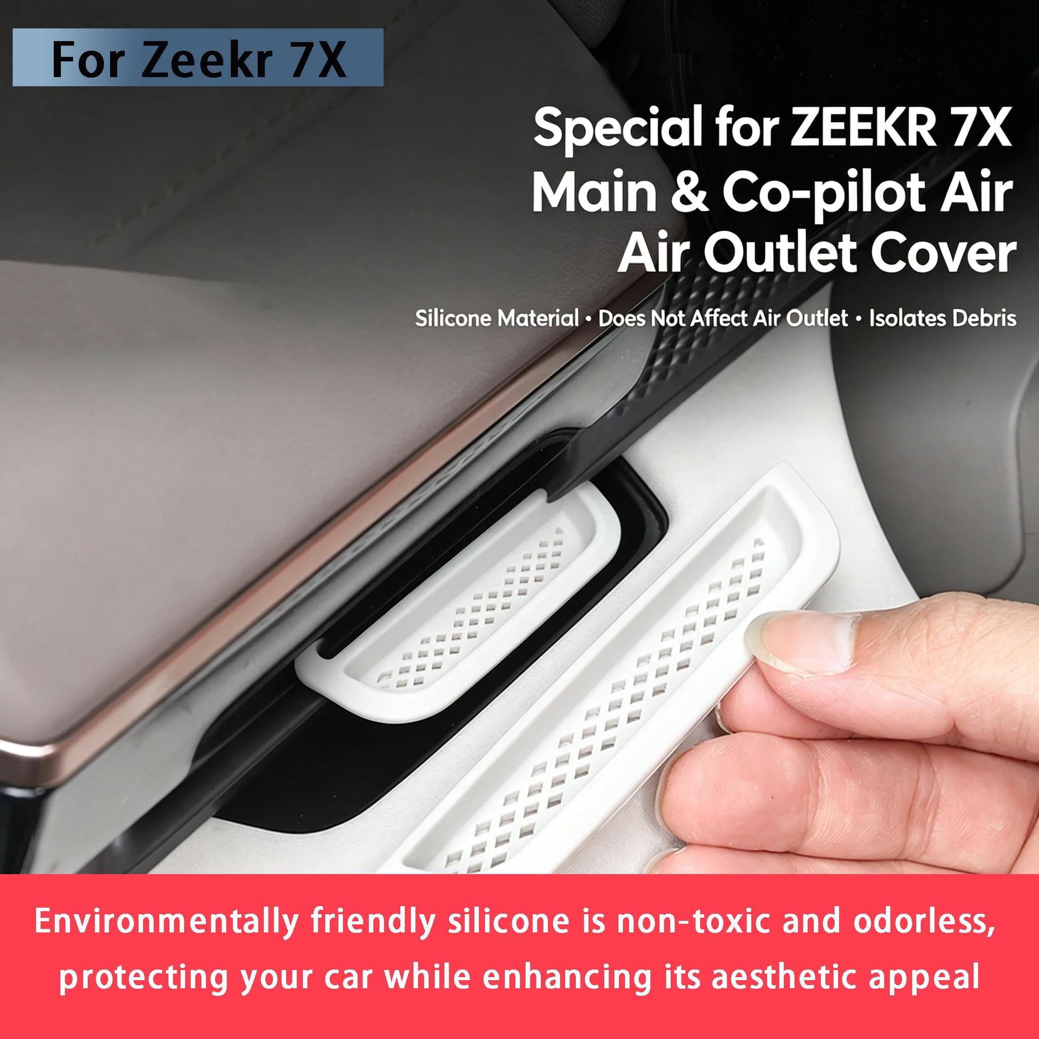 

For Zeekr 7X 25-26 Driver Passenger Center Control Air Outlet Protective Cover Air Conditioning Protective Cover Anti Blocking