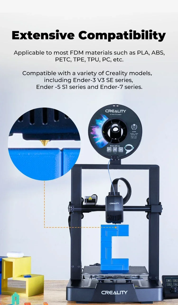 Creality-calcetín y boquilla de silicona Ender 3 V3 SE, cubierta de silicona y boquilla de alta velocidad para impresora 3D Ender 5 S1, Ender 7