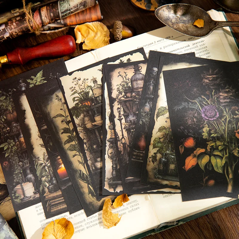 Mysterious Attraction Series Vintage Dark Castle Landscape Material Paper Creative DIY Junk Journal Collage Scrapbook Stationery