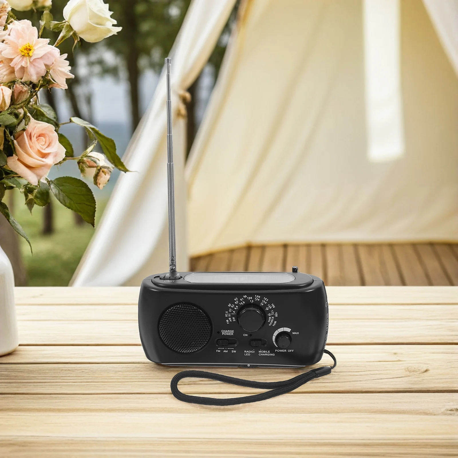 

Solar Hand Crank Emergency Radio Portable Weather Radio Compact Multi-Band Outdoor Survival Hiking Crank Manual Generator