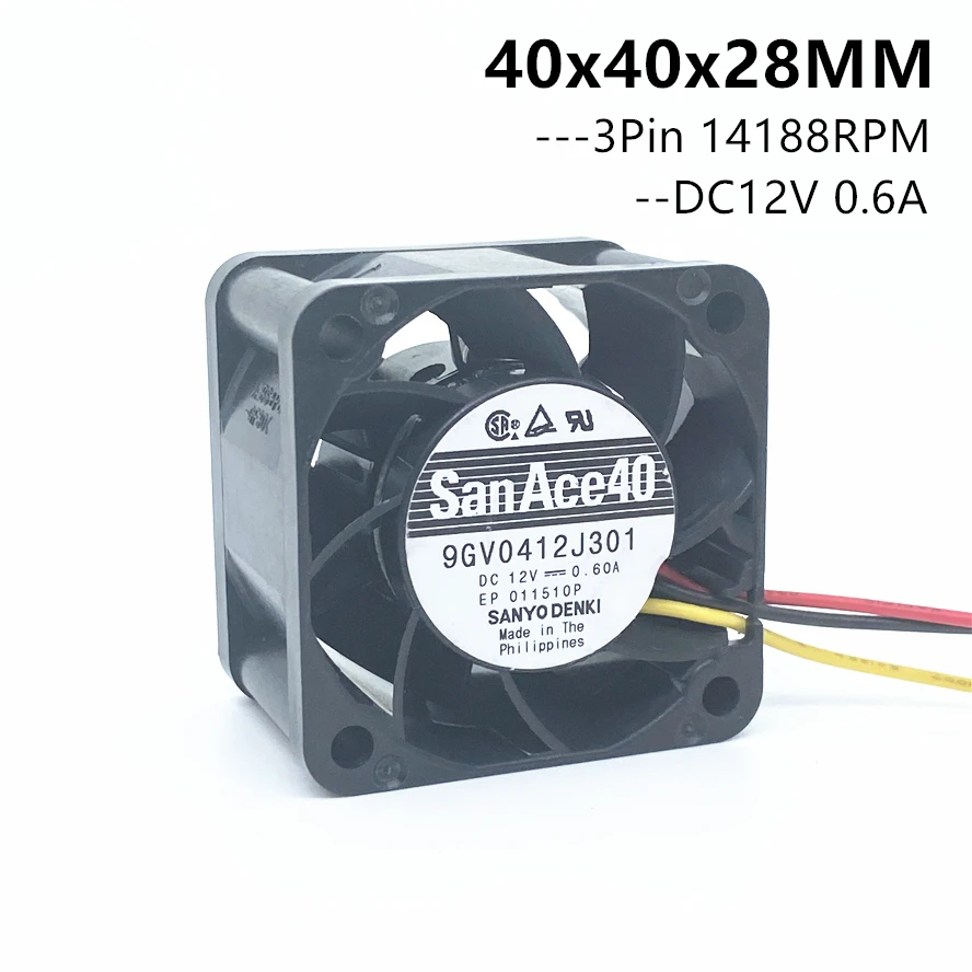 

Новый серверный вентилятор San Ace 40 мм, 4 см, 4028 дюйма, 40x40x28 мм, 12 В, 14200 А, 9 gv0412j301, семейный Вентилятор охлаждения сервера, об/мин