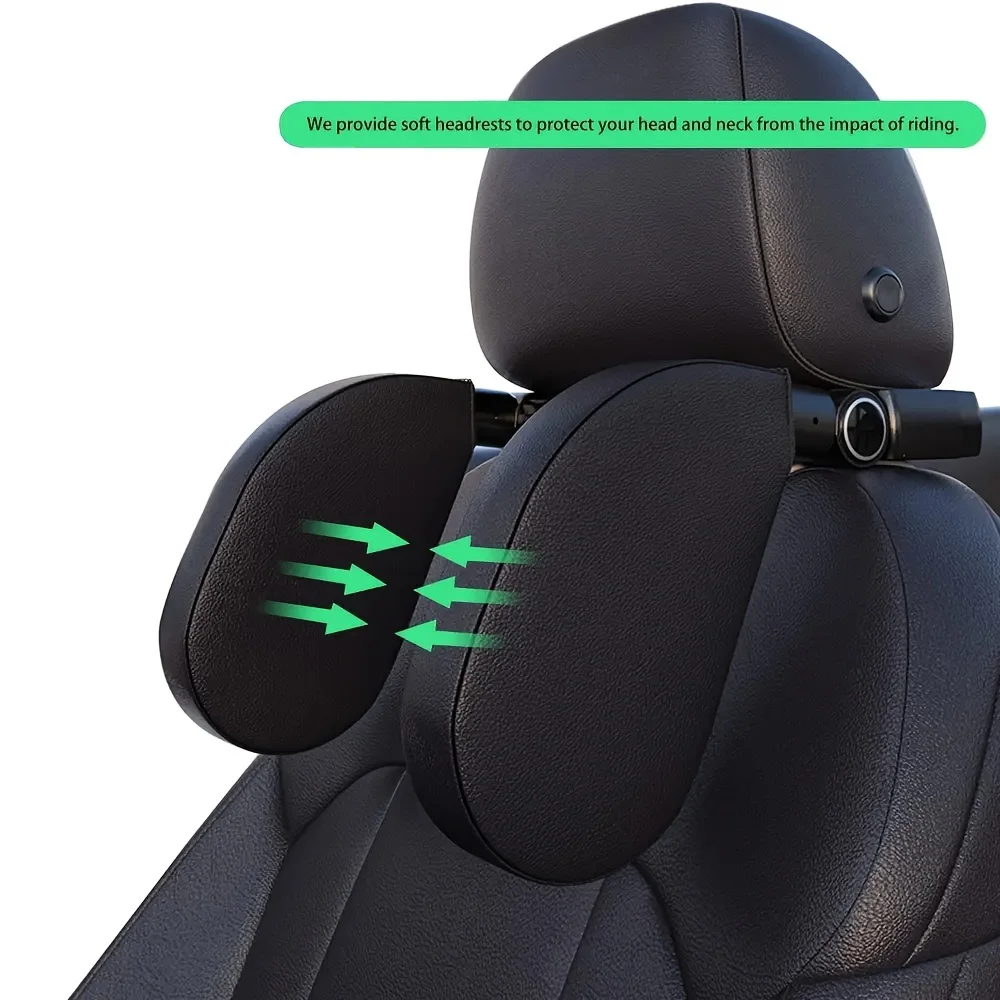 

Adjustable Car Headrest Pillow - Detachable Neck Support Cushion