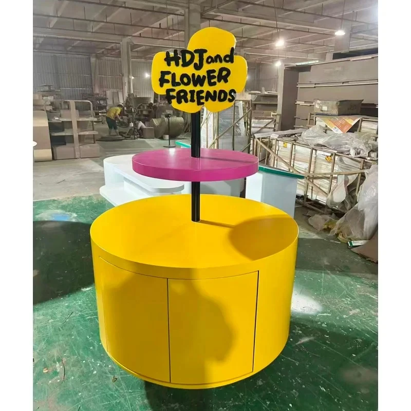 custom.Fashion Floor Standing Display Cosmetic Fixtures Design Whole Shop Furniture Manufacture Flower Display Stand