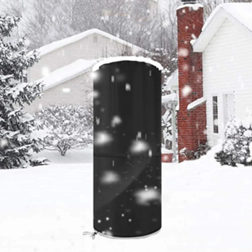 

Outdoor Heater Cover 210D Oxford Black D50xH120cm Waterproof UV Dust Proof Foldable Patio Garden Protective Cover Stand Heater