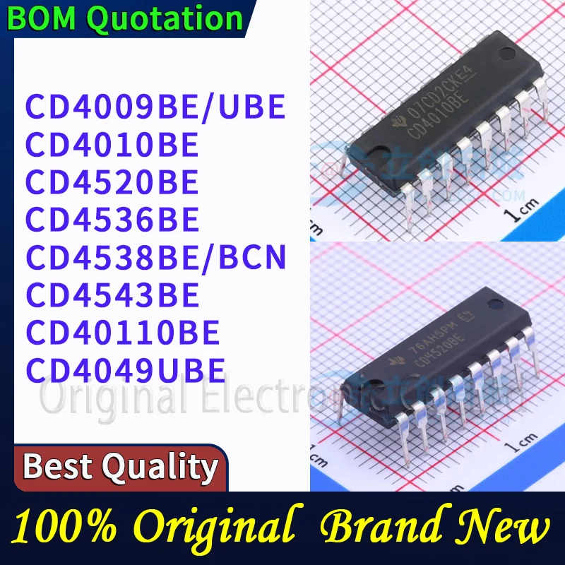 

CD4009BE/UBE CD4010BE CD4520BE CD4536BE CD4538BE/BCN CD4543BE CD40110BE CD4049UBE В наличии Оригинальные высококачественные компоненты