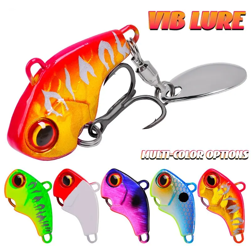 Señuelo VIB metálico 6g – Cuchara giratoria con lentejuelas para spinning