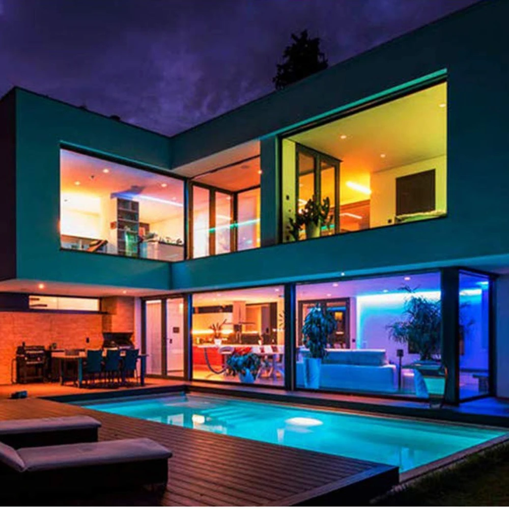 LED قطاع 5050 تيار مستمر 12 فولت RGB مقاوم للماء مرنة ضوء النيون شريط 30LED/MLed 60LED/MLed PWM لغرفة نوم ديكور إضاءة خلفية للتلفاز