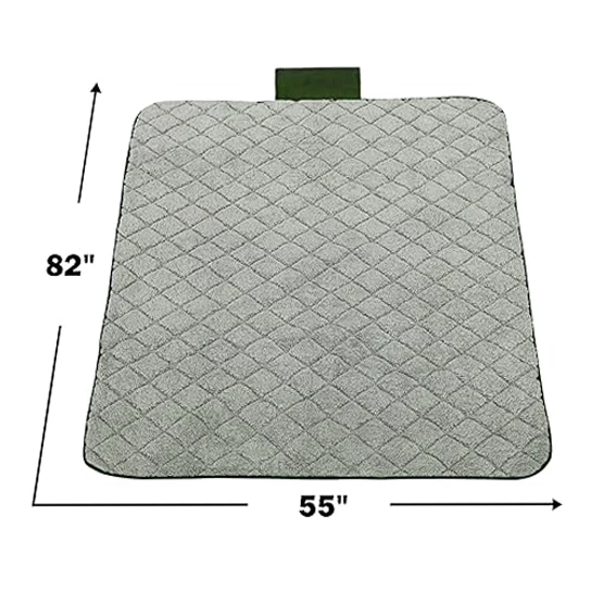 

Cold Weather Warm Large Camping Blanket With Sherpa Lining for Camping Stadium, Machine Washable 59"x 79"