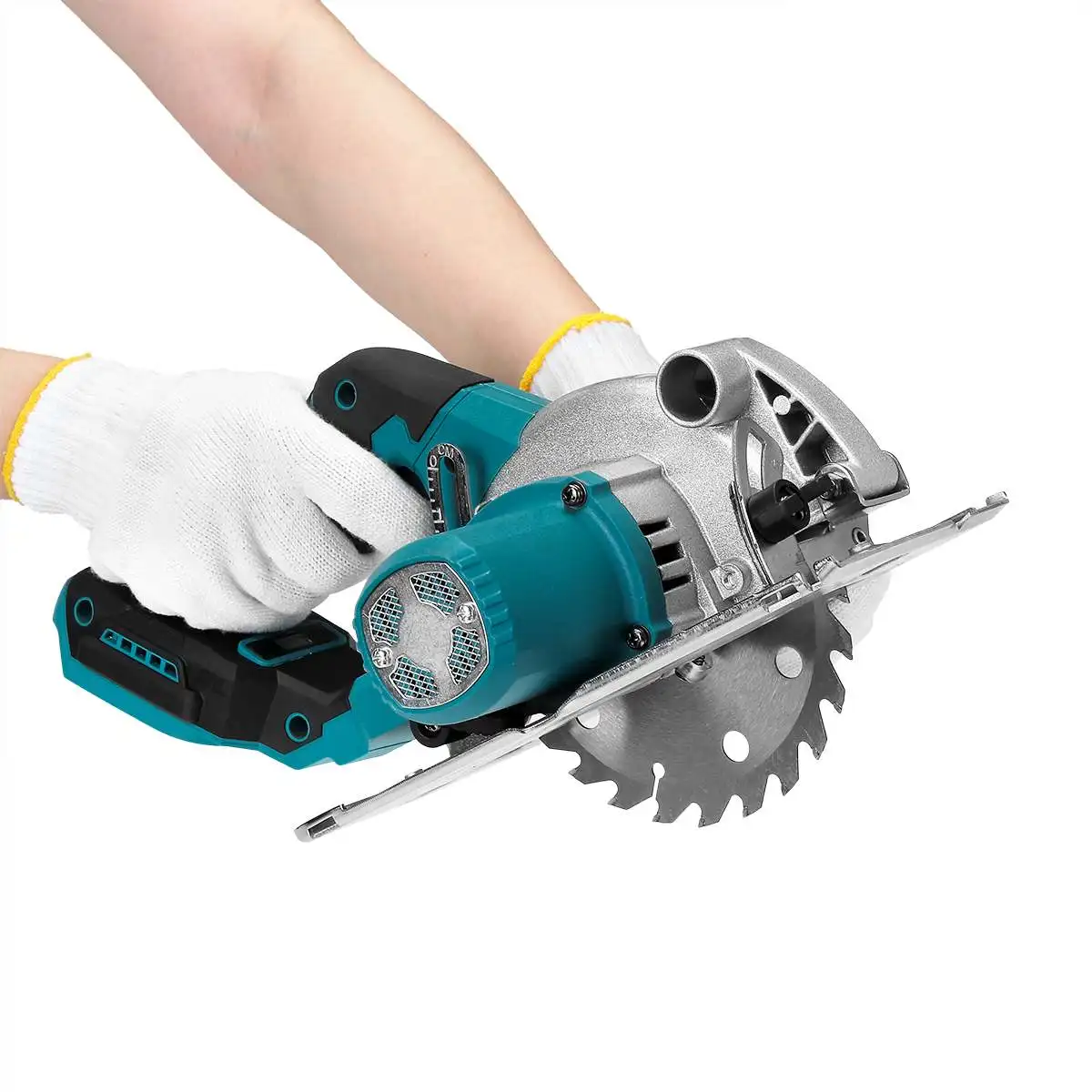 Imagem -05 - Brushless Cordless Elétrica Serra Circular Máquina de Corte Ajustável para Makita 18v Bateria Pvc Madeira 125 mm ° a 45 °