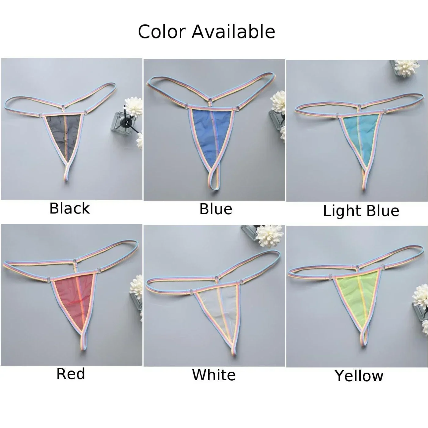 Dames Sexy String Doorzichtige Ondergoed Dunne Riem Paar Verleiding String