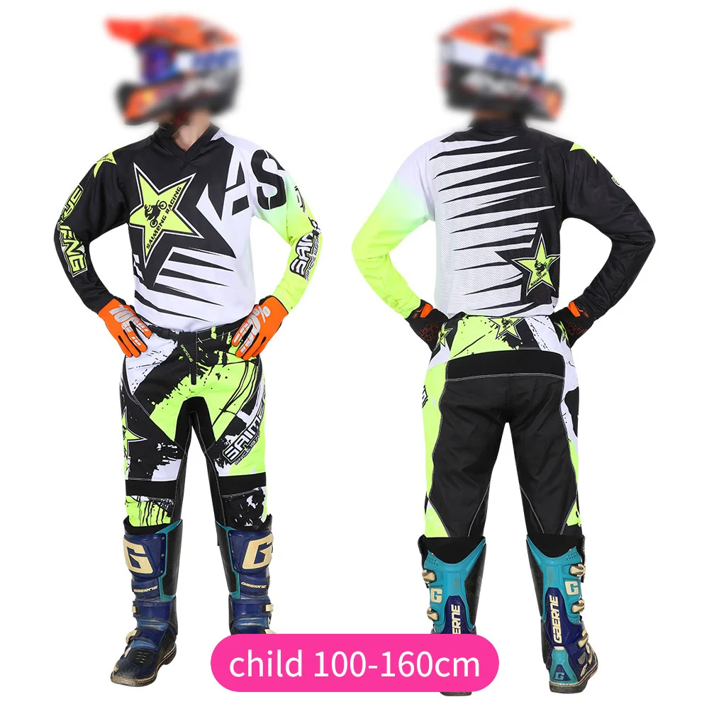 

Youth Jersey Pant Combo for Kids MX Motocross Gear Set Children Racing Suit Off-road MTB 5 6 7 8 9 10 11 12 13 14 15 years old