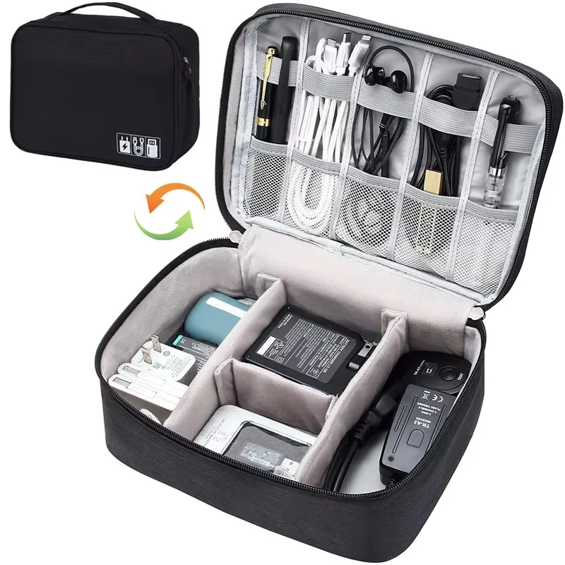 Reise-Kabelaufbewahrungstasche Tragbare Wasserdichte Digitale Elektronik-Organizer USB-Datenkabel-Ladegerät-Aufbewahrungstasche Kabelorganizer
