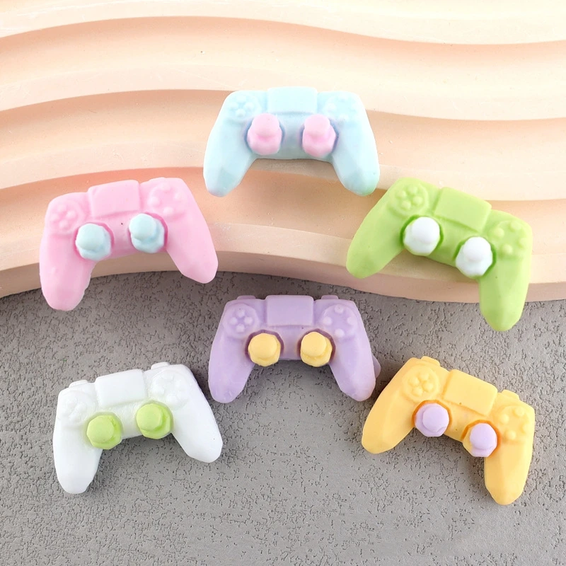 Gamepad Resin Flatback Cabochon Ornament for Christmas New Year Gift DIY Jewelry Craft Cute Game Pad Resin Slime Charm