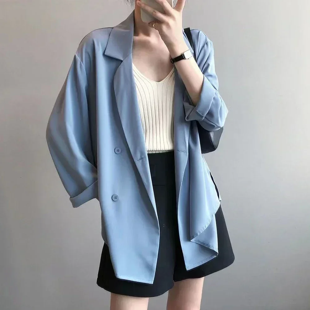 Women Suit Solid Color Fashion Blazer Woman Jacket Turn-down Collar Long Sleeves Bussiness Formal Lady Blazer Female Clothes