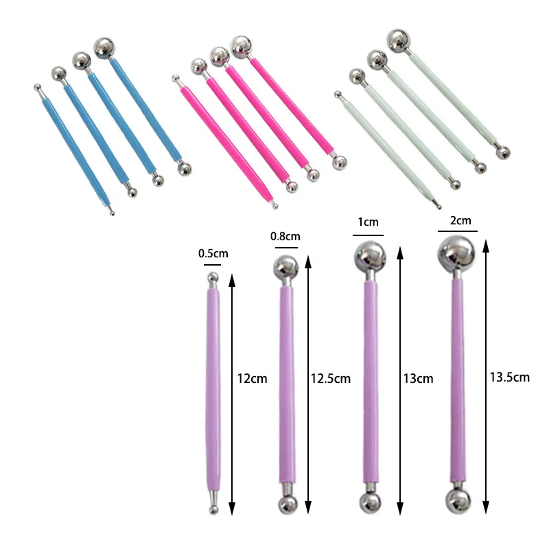 Professional DIY Stainless Steel Polymer Clay Tools Tool Sculpture Tools Toys For Clay Carving Molding Ball Stylus Sticks