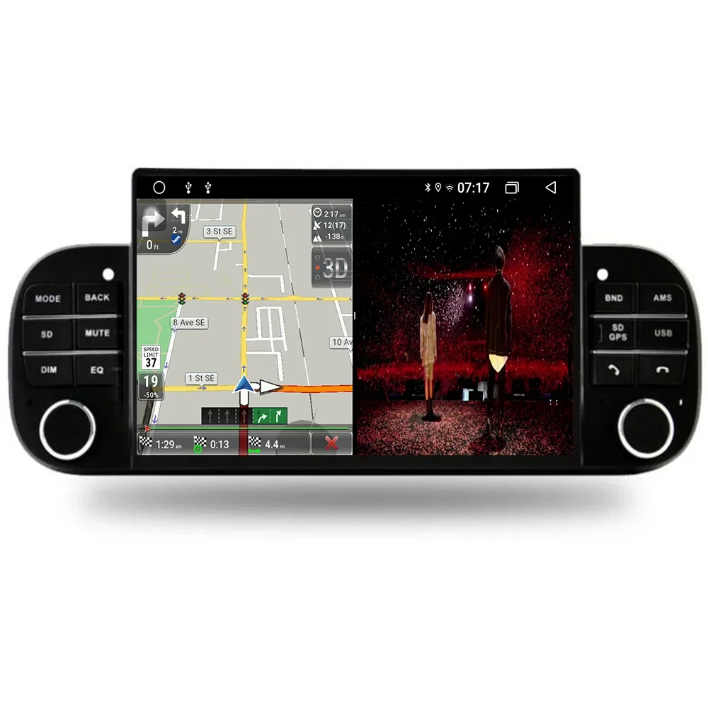 Android auto Headunit 1DIN dla fiat panda Radio samochodowe z androidem odtwarzacz multimedialny GPS inteligentny system samochodowy IPS ekran 48EQ WIFI 5G