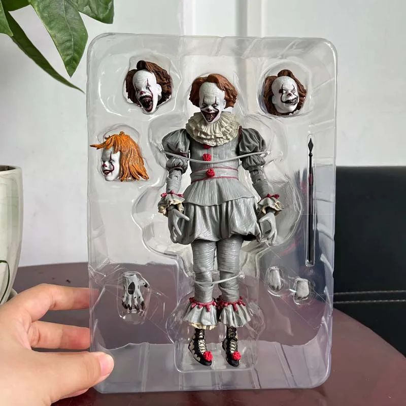 NECA Pennywise Joker Figure Pennywise Joker Bill Toy Horror Doll Action Figure Model Toys Joint Movable Doll Bookshelf Ornament