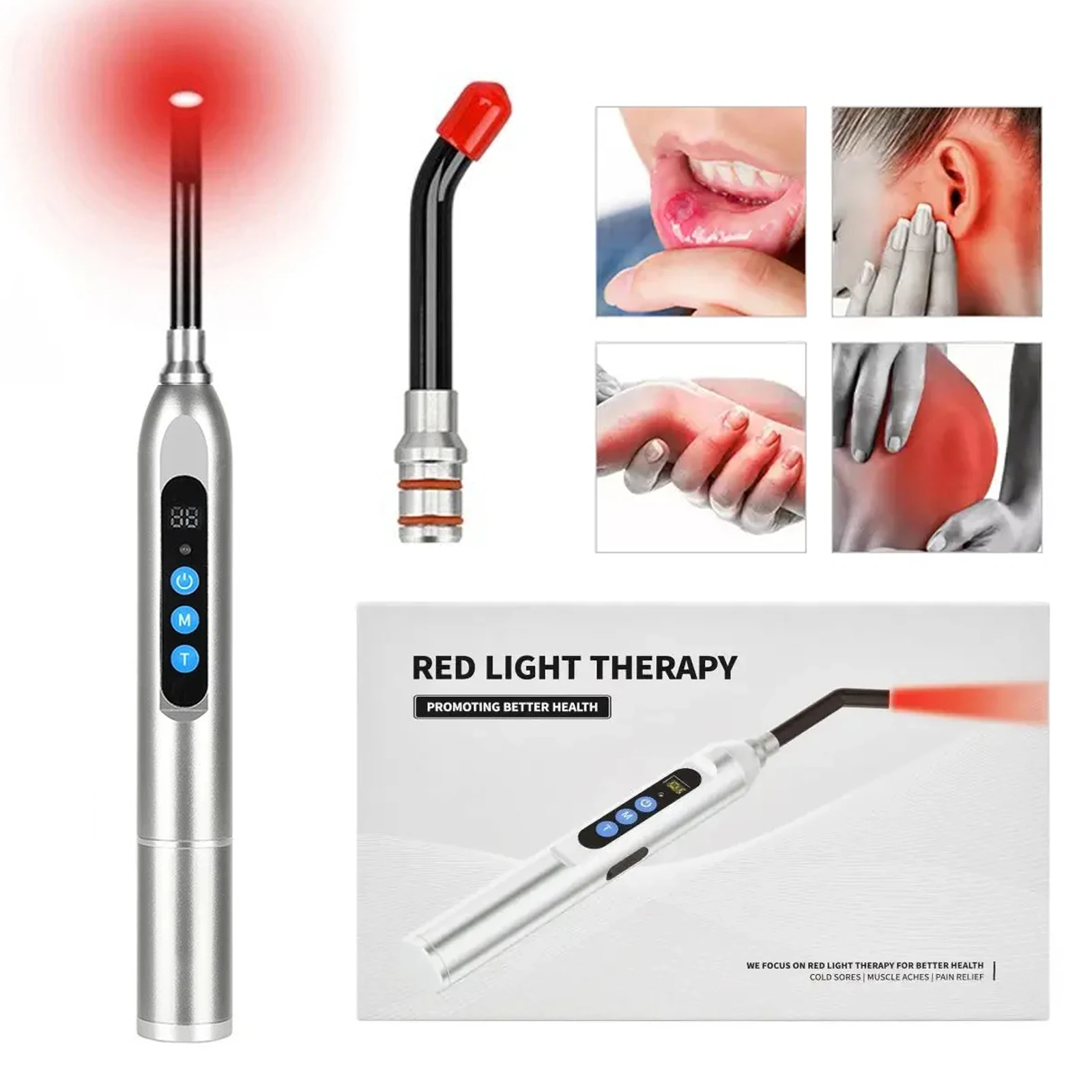 Rotlichttherapiegerät Mundgeschwürdigung Gelenk Ohr und Nase Schmerzlinderung Geschwür Kaltschmerzen Laser Nahinfrarotbehandlung