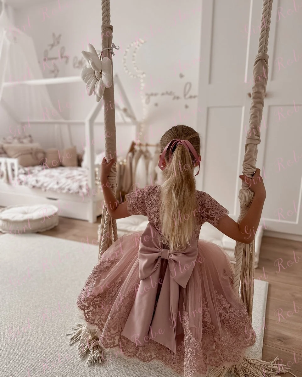 jolie-robe-de-demoiselle-d'honneur-rose-poudre-pour-mariage-avec-appliques-en-dentelle-tulle-bouffant-et-nœud-cadeau-d'anniversaire-pour-enfant-robe-de-bal-personnalisee