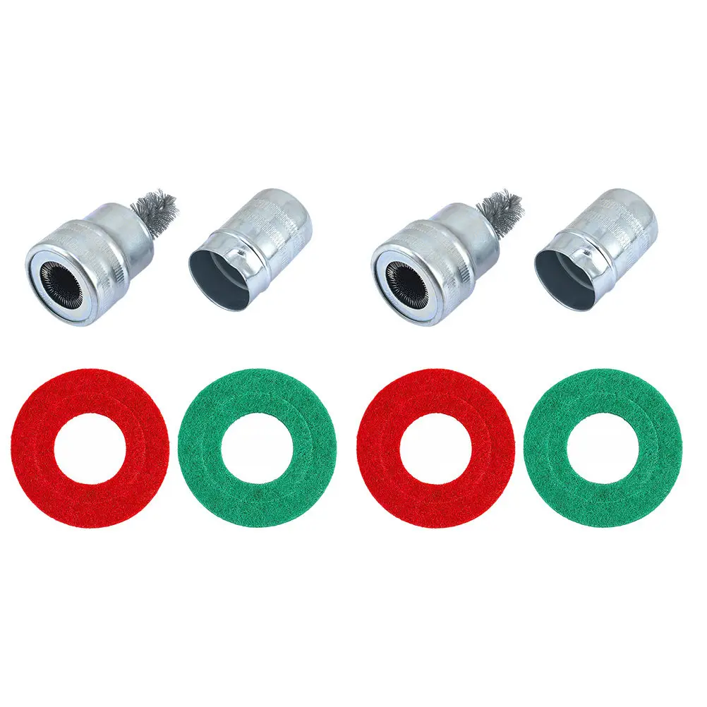 

2 Sets Car Terminal Cleaning Brush Kit Heavy Duty Steel Wire Bristles Post Washer Spacers Car Terminal Protector