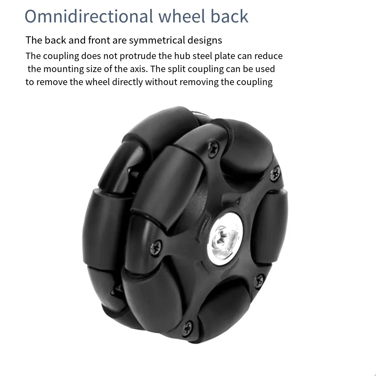 Metal Omni Wheel Intelligent Wheel Robot 58mm 60mm 75mm With Coupling 3/4/5/6/8mm Plastic/Aluminum Alloy DIY Parts view 2