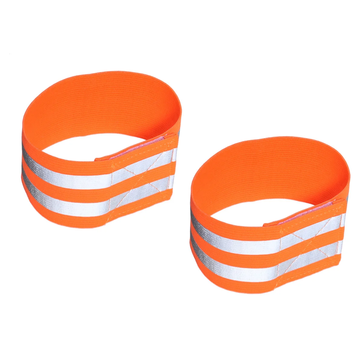 

A Pair Reflective Elastic Band Orange Safety Strap Armband High Visibility Sports Accessories for Night Running Cycling Walking