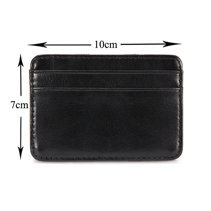 Hot Fashion Mini Men's Magic Wallet Credit Card Holder Small PU Leather Clutch Money Bag Slim Ribbon Clip Purse ID Case For Male