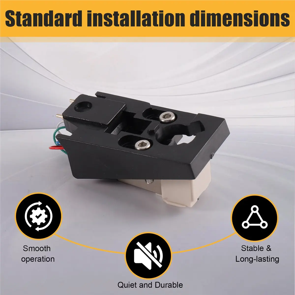 AT3600L Cartridge Stylus Holder 1/2 Cartridge Mounting Plate for Dual TK14 TK181 TK120 TK123 201 Replacement Parts