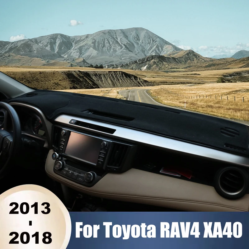

Для Toyota RAV4 XA40 2013 2014 2015 2016 2017 2018 крышка приборной панели автомобиля, избегайте света, коврик от солнца, коврик с защитой от УФ-лучей, аксессуары для ковров