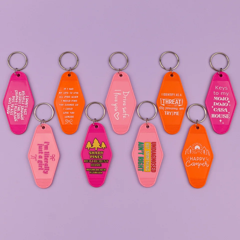 Motel Custom Quote Keychain