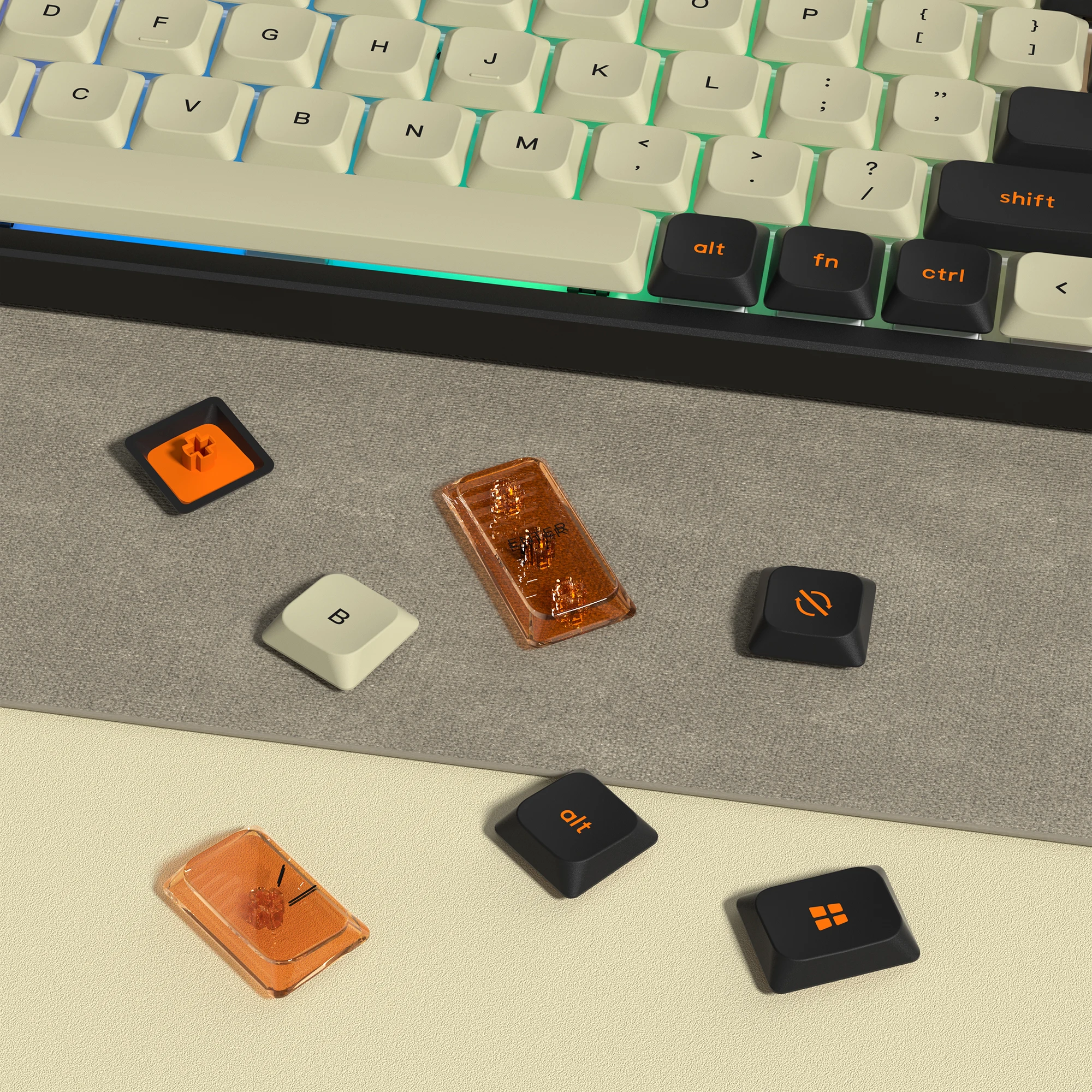 أغطية مفاتيح رفيعة من الكربون مخصصة منخفضة المستوى للكمبيوتر الشخصي أغطية مفاتيح PBT مزدوجة النار 138 مفتاحًا لمفاتيح Gateron MX لوحة مفاتيح الألعاب الميكانيكية